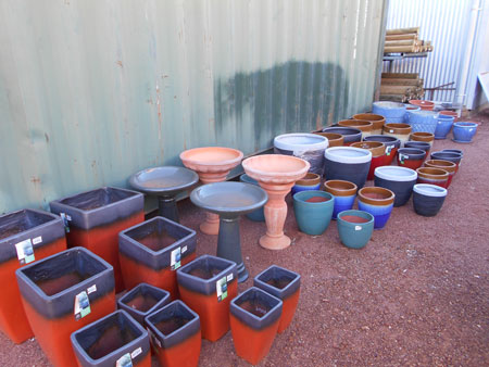 Planter pots at Blackall Hardware